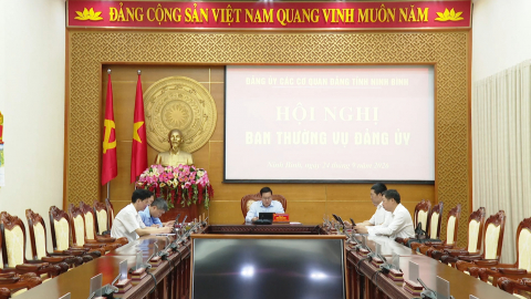 Hội nghị Ban thường vụ Đảng ủy c&aacute;c cơ quan Đảng tỉnh