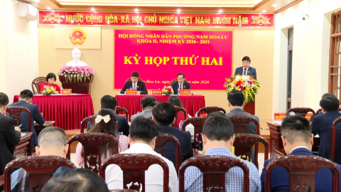 Kỳ họp thứ hai, HĐND phường Nam Hoa Lư nhiệm kỳ 2026-2031