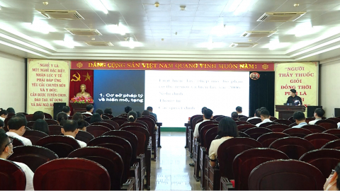 Tập huấn hoạt động tư vấn, vận động v&agrave; điều phối hiến, lấy, gh&eacute;p m&ocirc; tạng