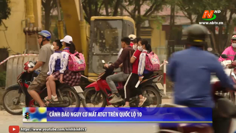 Cảnh b&aacute;o nguy cơ mất ATGT tr&ecirc;n quốc lộ 10