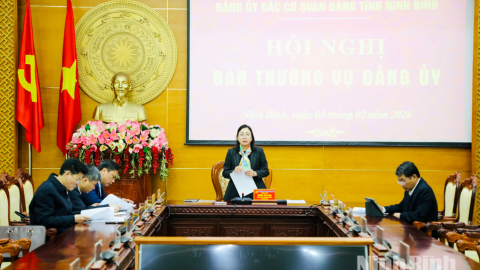 Ban Thường vụ Đảng ủy c&aacute;c cơ quan Đảng tỉnh triển khai nhiệm vụ trọng t&acirc;m th&aacute;ng 2/2026