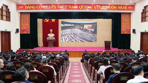 Học tập, qu&aacute;n triệt v&agrave; triển khai thực hiện Nghị quyết Đại hội XIV của Đảng