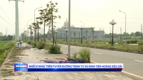 Nhếch nh&aacute;c tr&ecirc;n tuyến đường Trịnh T&uacute; v&agrave; Đinh Ti&ecirc;n Ho&agrave;ng k&eacute;o d&agrave;i