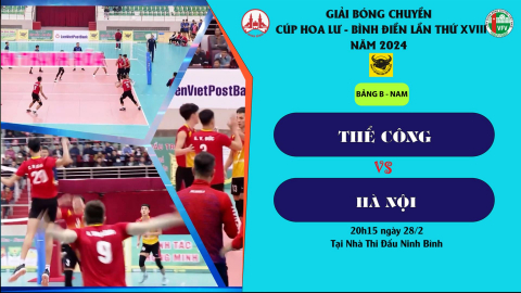 Thể C&ocirc;ng - H&agrave; Nội _ Bảng B nam, Giải B&oacute;ng chuyền C&uacute;p Hoa Lư - B&igrave;nh Điền năm 2024