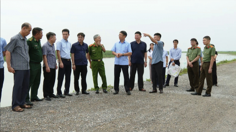 Kiểm tra c&ocirc;ng t&aacute;c ph&ograve;ng chống v&agrave; ứng ph&oacute; với b&atilde;o Wipha