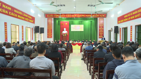Tiếp x&uacute;c giữa cử tri với người ứng cử đại biểu Quốc hội, đại biểu HĐND tỉnh kh&oacute;a XVI tại c&aacute;c x&atilde; Hải Anh, Hải Hậu