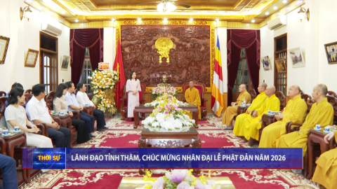 L&atilde;nh đạo Tỉnh thăm, ch&uacute;c mừng nh&acirc;n Đại lễ Phật đản năm 2026