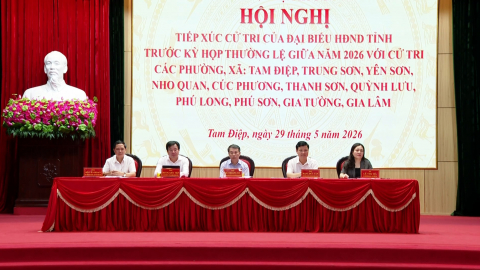 Đại biểu HĐND tỉnh tiếp x&uacute;c cử tri c&aacute;c phường, x&atilde;: Tam Điệp, Trung Sơn, Y&ecirc;n Sơn, Nho Quan, C&uacute;c Phương, Thanh Sơn, Quỳnh Lưu, Ph&uacute; Long, Ph&uacute; Sơn, Gia Tường, Gia L&acirc;m trước Kỳ họp thường lệ giữa năm 2026