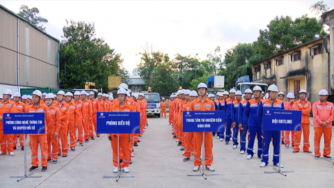 C&ocirc;ng ty Điện lực Ninh B&igrave;nh diễn tập PCTT v&agrave; TKCN năm 2026