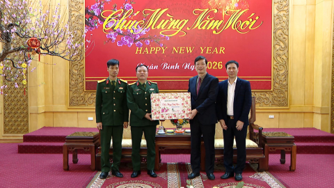 Sư đo&agrave;n 395 thăm, ch&uacute;c tết tỉnh ủy