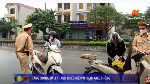 ATGT v&igrave; b&igrave;nh y&ecirc;n cuộc sống: Tăng cường xử l&yacute; thanh thiếu ni&ecirc;n vi phạm giao th&ocirc;ng
