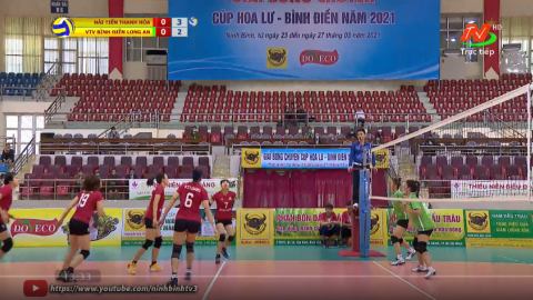 Bảng A: Hải Tiến Thanh H&oacute;a - VTV B&igrave;nh Điền Long An. Giải b&oacute;ng chuyền C&uacute;p Hoa Lư - B&igrave;nh Điền năm 2021