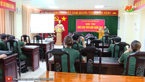 Bộ CHQS tỉnh khai mạc Hội thi b&aacute;o c&aacute;o vi&ecirc;n giỏi năm 2021