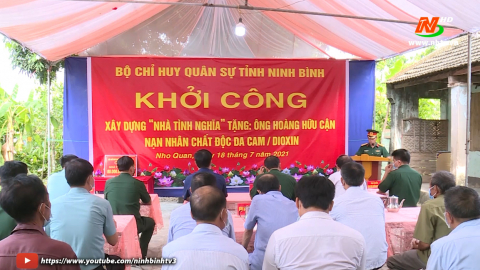 Bộ CHQS tỉnh khởi c&ocirc;ng x&acirc;y dựng nh&agrave; t&igrave;nh nghĩa.