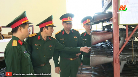 Bộ CHQS tỉnh kiểm tra c&ocirc;ng t&aacute;c qu&acirc;n sự, quốc ph&ograve;ng tại TP. Ninh B&igrave;nh