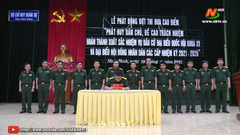 Bộ CHQS tỉnh ph&aacute;t động thi đua cao điểm ch&agrave;o mừng cuộc bầu cử