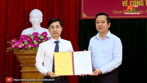 C&ocirc;ng bố quyết định bổ nhiệm Ph&oacute; Gi&aacute;m đốc Sở Kế hoạch v&agrave; Đầu tư