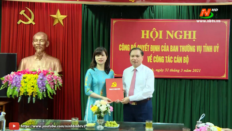 C&ocirc;ng bố quyết định bổ nhiệm Ph&oacute; trưởng Ban D&acirc;n vận Tỉnh ủy