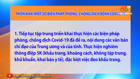 C&ocirc;ng văn của UBND tỉnh về việc triển khai một số biện ph&aacute;p ph&ograve;ng, chống dịch bệnh COVID-19