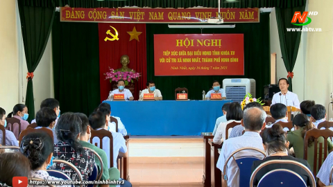 Đại biểu HĐND tỉnh đ&atilde; c&oacute; buổi tiếp x&uacute;c với đại biểu cử tri x&atilde; Ninh Nhất.