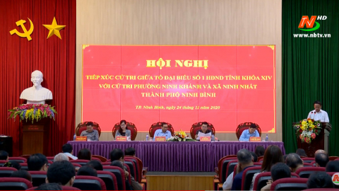 Đại biểu HĐND tỉnh tiếp x&uacute;c cử tri th&agrave;nh phố Ninh B&igrave;nh