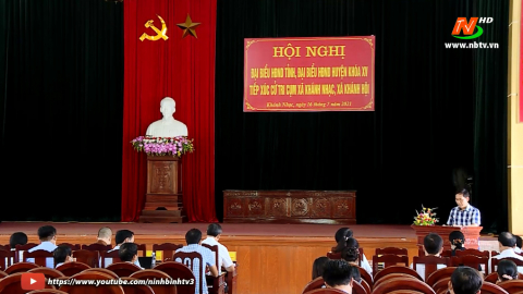 Đại biểu HĐND tỉnh tiếp x&uacute;c cử tri x&atilde; Kh&aacute;nh Nhạc.