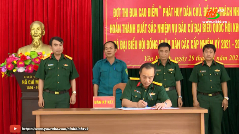 Đảng ủy qu&acirc;n sự Huyện Y&ecirc;n Kh&aacute;nh ph&aacute;t động đợt thi đua cao điểm