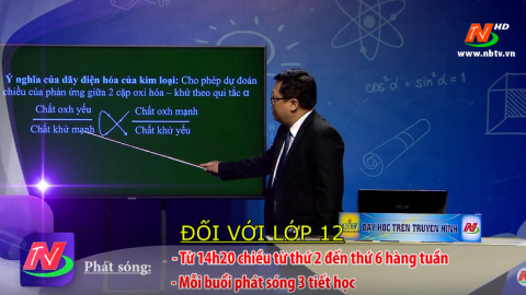 Dạy học tr&ecirc;n truyền h&igrave;nh - C&aacute;c m&ocirc;n học d&agrave;nh cho học sinh lớp 9 v&agrave; lớp 12 - Từ ng&agrave;y 6/4 - 10/4/2020