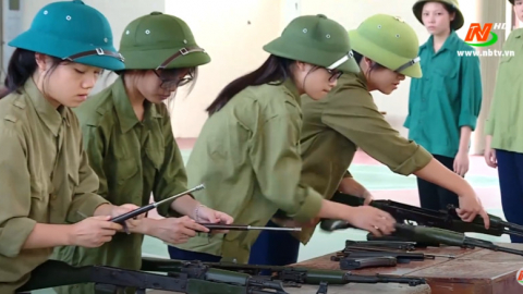 Kim Sơn n&acirc;ng cao chất lượng gi&aacute;o dục quốc ph&ograve;ng an ninh trong trường học