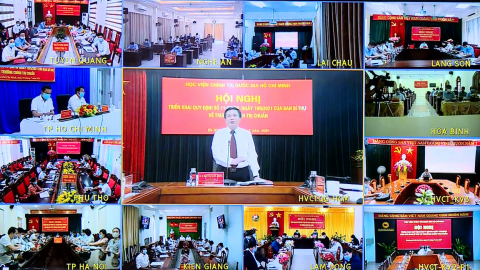 Hội nghị trực tuyến triển khai quy định số 11 của Ban B&iacute; thư