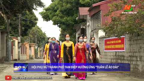 Hội phụ nữ Th&agrave;nh phố Tam Điệp hưởng ứng "Tuần lễ &aacute;o d&agrave;i"