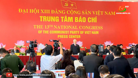 Họp b&aacute;o c&ocirc;ng bố kết quả Đại hội To&agrave;n quốc lần thứ XIII của Đảng