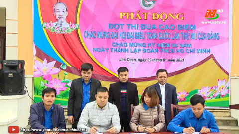 Huyện đo&agrave;n Nho Quan ph&aacute;t động thi đua ch&agrave;o mừng Đại hội XIII của Đảng