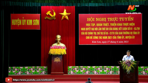 Huyện ủy Kim Sơn học tập, qu&aacute;n triệt Nghị quyết Đại hội XIII của Đảng