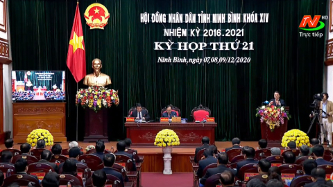 Khai mạc kỳ họp thứ 21 HĐND tỉnh Ninh B&igrave;nh kh&oacute;a XIV