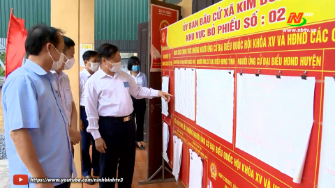 Kiểm tra c&ocirc;ng t&aacute;c bầu cử tại Huyện Kim Sơn
