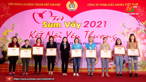LĐLĐ th&agrave;nh phố Tam Điệp tổ chức Tết sum vầy