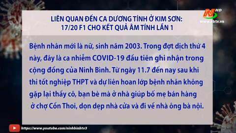 Li&ecirc;n quan đến ca dương t&iacute;nh ở Kim Sơn: 17/20 F1 cho kết quả &acirc;m t&iacute;nh lần 1