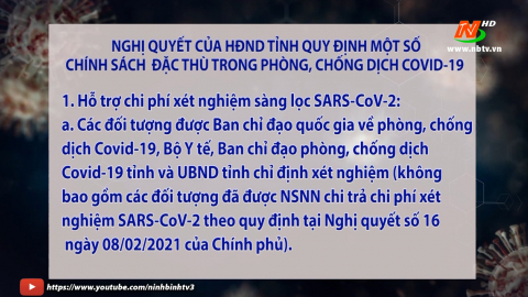 Nghị quyết của HĐND tỉnh quy định một số ch&iacute;nh s&aacute;ch hỗ trợ trong ph&ograve;ng chống dịch COVID-19