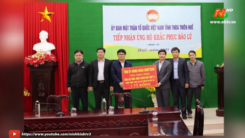 Ninh B&igrave;nh ủng hộ đồng b&agrave;o Quảng Nam v&agrave; Thừa Thi&ecirc;n - Huế khắc phục thi&ecirc;n tai