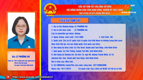  Tiểu sử t&oacute;m tắt v&agrave; chương tr&igrave;nh h&agrave;nh động của b&agrave; L&ecirc; Phương H&agrave; - Ứng cử vi&ecirc;n ĐB HĐND tỉnh, đơn vị bầu cử số 5