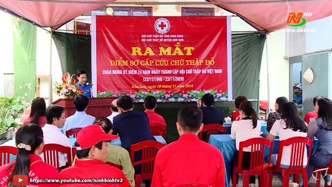 Ra mắt 2 điểm sơ cấp cứu Chữ thập đỏ tại Kim Sơn