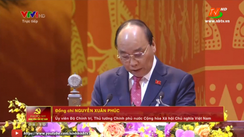 Thủ tướng Nguyễn Xu&acirc;n Ph&uacute;c ph&aacute;t biểu khai mạc Đại hội lần thứ XIII của Đảng