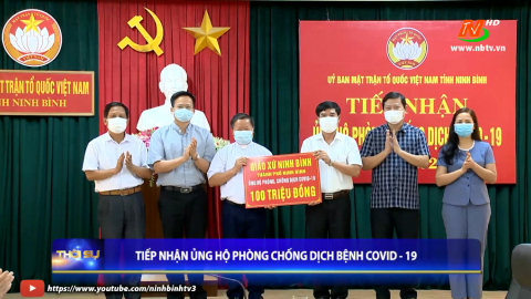 Tiếp nhận ủng hộ ph&ograve;ng chống dịch bệnh Covid-19