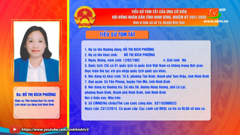Tiểu sử t&oacute;m tắt v&agrave; chương tr&igrave;nh h&agrave;nh động của b&agrave; Đỗ Thị B&iacute;ch Phượng - Ứng cử vi&ecirc;n ĐB HĐND tỉnh, đơn vị bầu cử số 14.