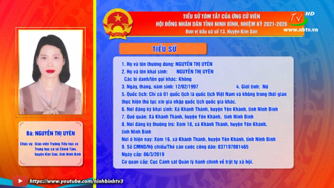  Tiểu sử t&oacute;m tắt v&agrave; chương tr&igrave;nh h&agrave;nh động của b&agrave; Nguyễn Thị Uy&ecirc;n - Ứng cử vi&ecirc;n ĐB HĐND tỉnh, đơn vị bầu cử số 13
