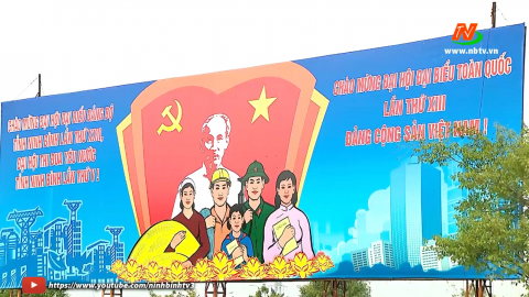 Tuy&ecirc;n truyền trực quan về Đại hội XIII của Đảng