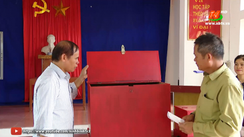 UBMTTQVN huyện Kim Sơn tăng cường kiểm tra, gi&aacute;m s&aacute;t c&ocirc;ng t&aacute;c bầu cử